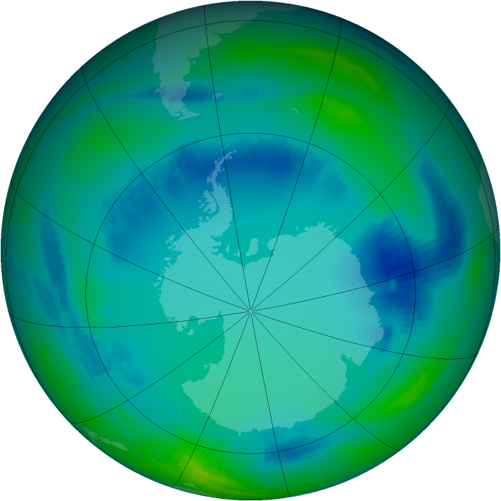 Ozone Map 2000-07-25